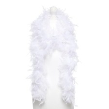 Costume De Boa En Plumes 1,5M / Robe Fantaisie / Soirée Entre Filles - Blanc