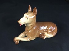 Grand chien ceramique faience