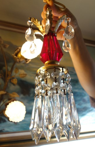Vintage ruby red - , lucite