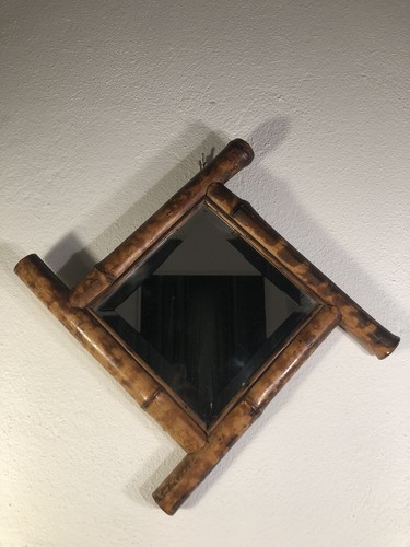 Petit miroir bambou - , vintage