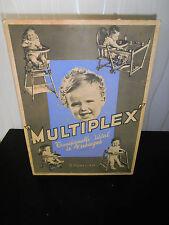 rare carton publicitaire chaise - meuble BAUMANN - bois courbé - enfants - DOUBS