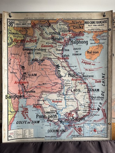 Carte affiche scolaire vidal - carte,