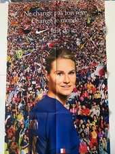 FOOTBALL DOUBLE-SIDED POSTER COLLECTOR AMANDINE HENRY ADVERTISING NIKE FRANCE