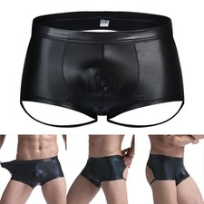 Hommes sous-Vêtement Noir PU