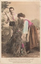 CP MOISSONS COUPLE FERMIERS BOTTE DE FOIN - 66385