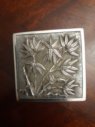 Boite pilules argent - argent, chine