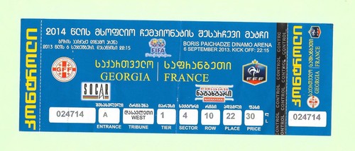 Billet match géorgie france - billet,