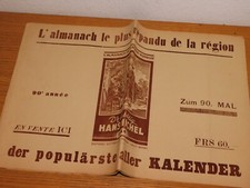 publicité AFFICHE ancien ALMANACH kalender HANS MICHEL 1950 rené litzler ALSACE