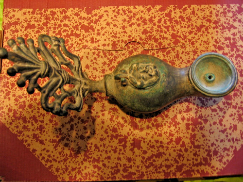 Lampe huile bronze - À, l’huile