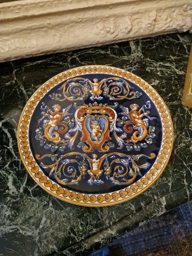 Plat faïence gien - faïence, de