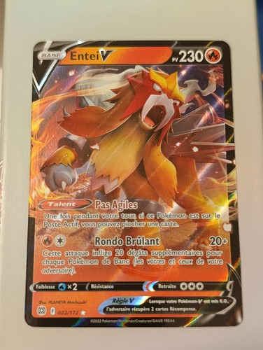 Carte pokémon entei 022 - entei, 022/172