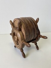 6 Dessous De Verres Liège de Brest Vintage - Rangement En Forme De Gouvernail