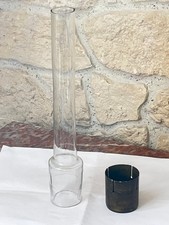 Ancien verre de lampe à pétrole modérateur en verre soufflé ref 220w