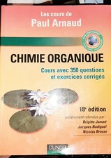 chimie organique paul arnaud 18 eme edition