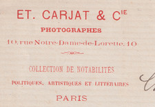 Étienne CARJAT - Lettre