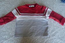 Sweat gris et rouge (100% coton) T. 18 mois TEDDY LU