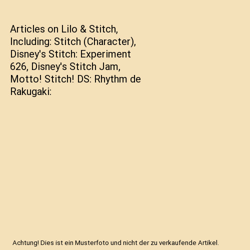 Articles lilo stitch - on, &