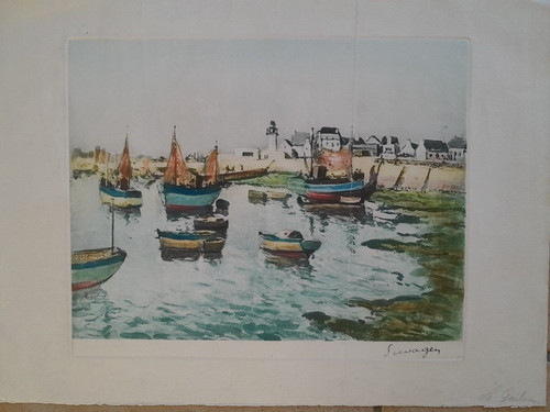 Gravure ancienne guilvinec - gravure, le