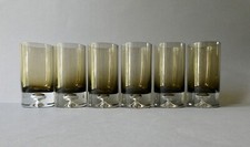 6 grands verres, base bullée, vintage des années 60, Tapio Wirkkala ?