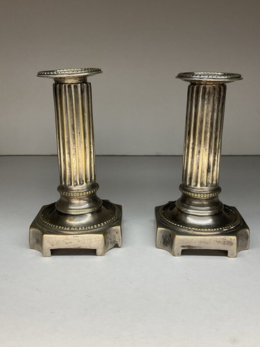 Bougeoirs bronze argenté - bronze,