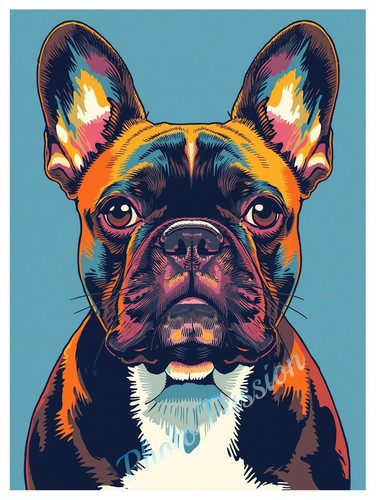 Photo bouledogue français - photo, a4