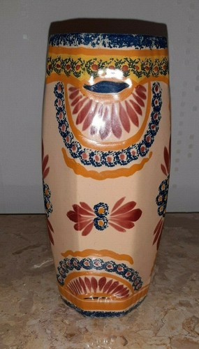 Vase octogonal faïence - vase,