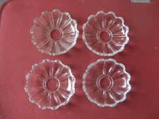 ++"533.11"   4 COUPELLES BOBECHES EN CRISTAL  POUR LUSTRE SUSPENSION ETC...