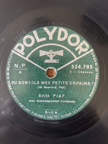 Rpm edith piaf - 78, piaf-où