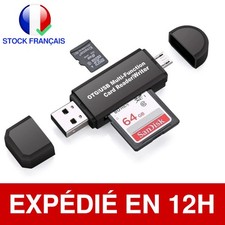 Lecteur de Carte Sd / Micro Sd Mini Adaptateur Carte Memoire OTG Smartphone & PC
