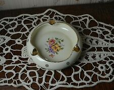 ANCIEN CENDRIER DECOR FLORALE