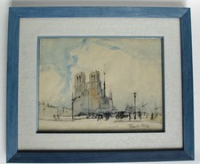 NOTRE DAME DE PARIS AQUARELLE