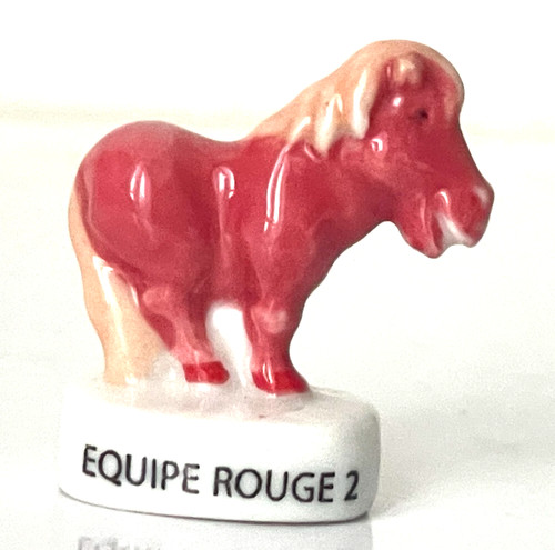 Fève poney rose cheval equipe - fève,
