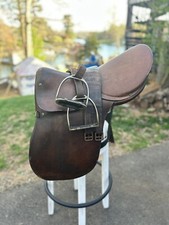 antique dressage  horse saddle