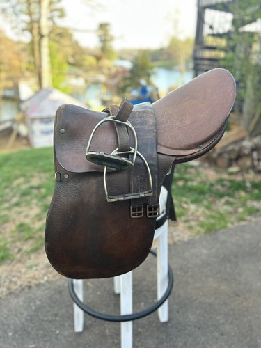 Antique dressage horse saddle - antique,
