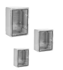 Armoires électriques étanche saillie avec porte translucide et plaque de fond