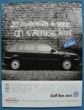 Publicité Papier - Voiture Volkswagen Golf Bon Jovi De 1996