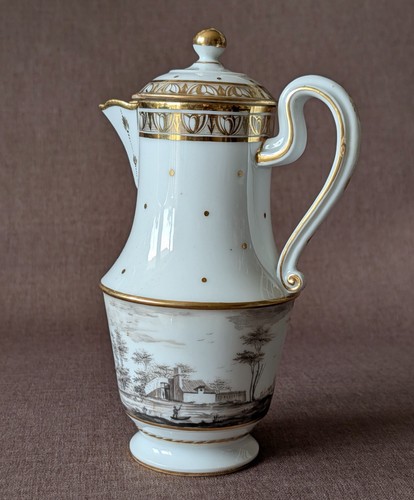 Cafetière paysage grisaille - paysage,