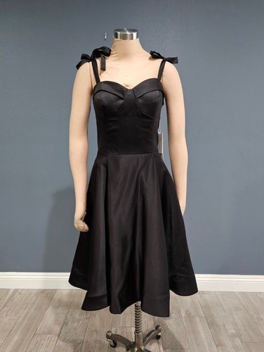 Nwt mingda black satin - black, tie