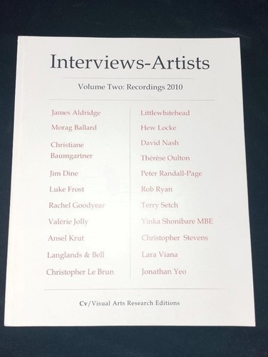 Interviews artists volume deux - volume,