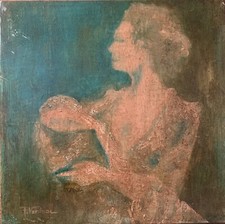 Tableau portrait femme huile - portrait,