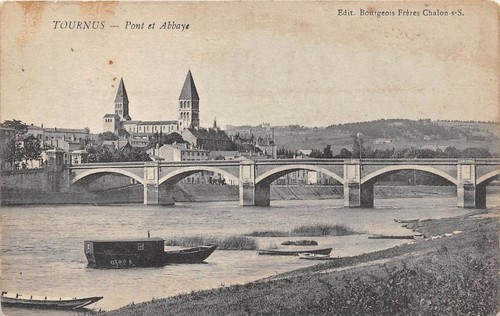 Cpa tournus pont abbaye - cpa,