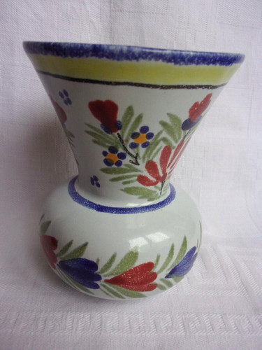 Vase fleuri quimper a - hb,