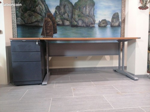 Grand bureau caisson couleur - bureau, +caisson