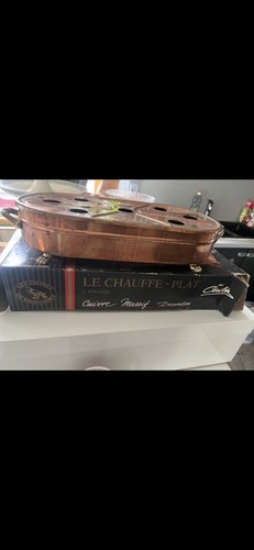 Chauffe plat vintage cuivre - vintage, en