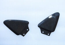 PLATINES ARRIERE HEEL PLATES DUCATI 748 916 996 998 100% CARBONE BRILLANT PLAIN