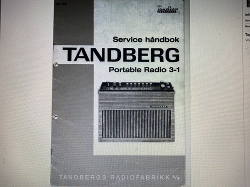 Tandberg portable radio 1 - radio, 3-1