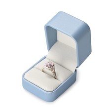 Bleu PU Cuir Classique Boite