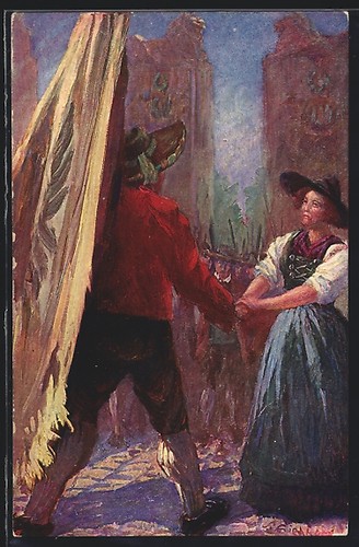 Carte postale artiste jeune - carte,