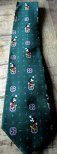 Disney-Ancienne cravate Mickey heureux-Jamais portée-Couleur verte