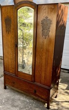 ANTIQUE ARMOIRE MIRROR